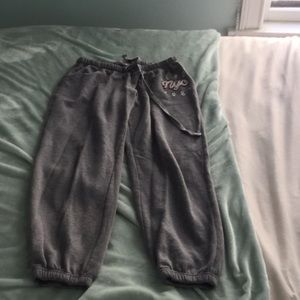 Grey Aeropostale cuffed sweatpants